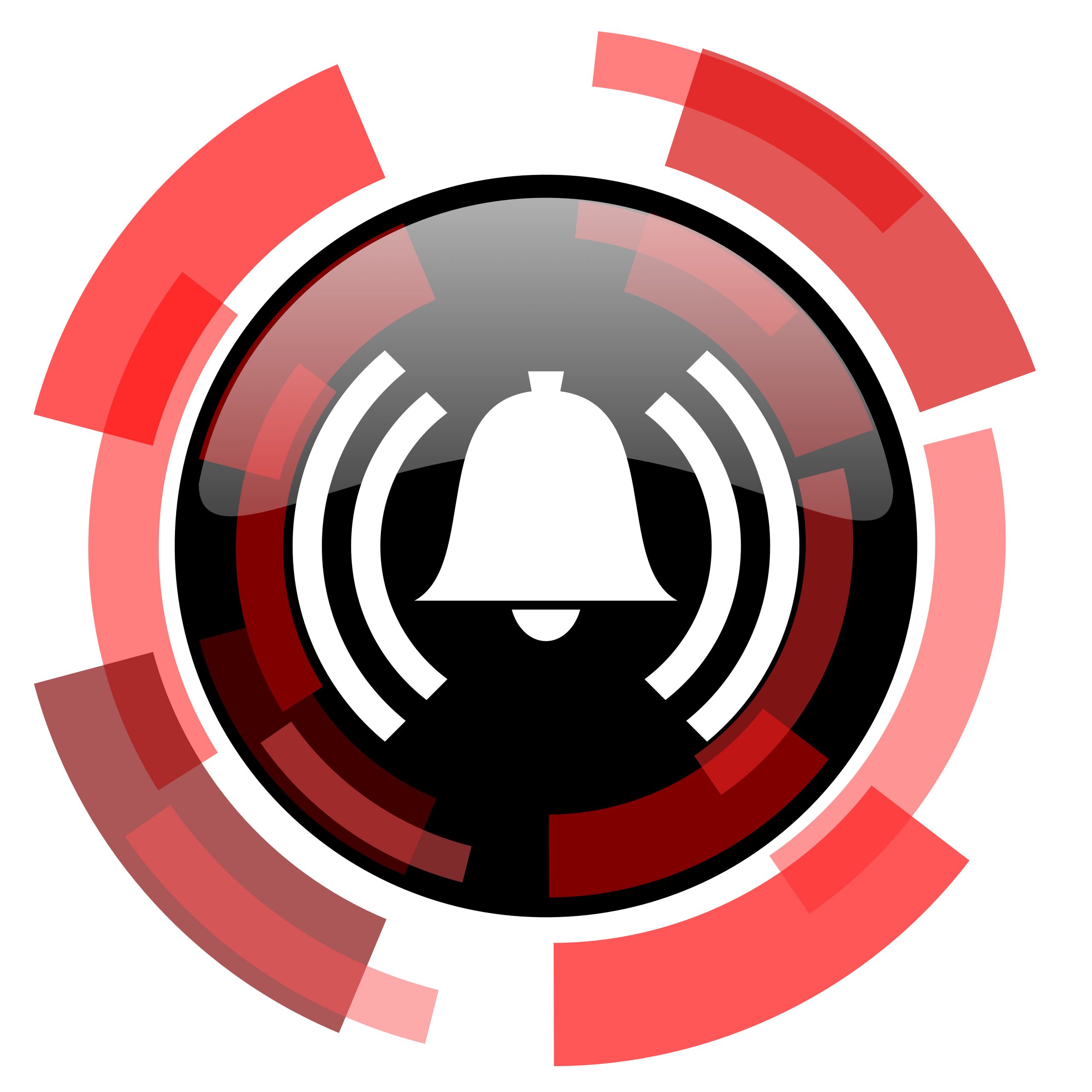 alarm red modern web icon